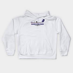 DeHavilland Canada Dash 8-300/Q300 - Hamburg Airlines Kids Hoodie